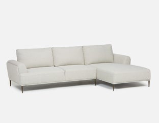 VICTOR - canapé d'angle côté droit contemporain - Beige