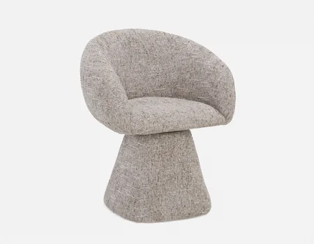 ORAN - chaise de salle à manger pivotante moderne avec accoudoirs - Greige