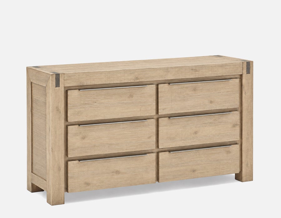 BREMEN commode à 6 tiroirs en bois d'acacia campagnard moderne undefined