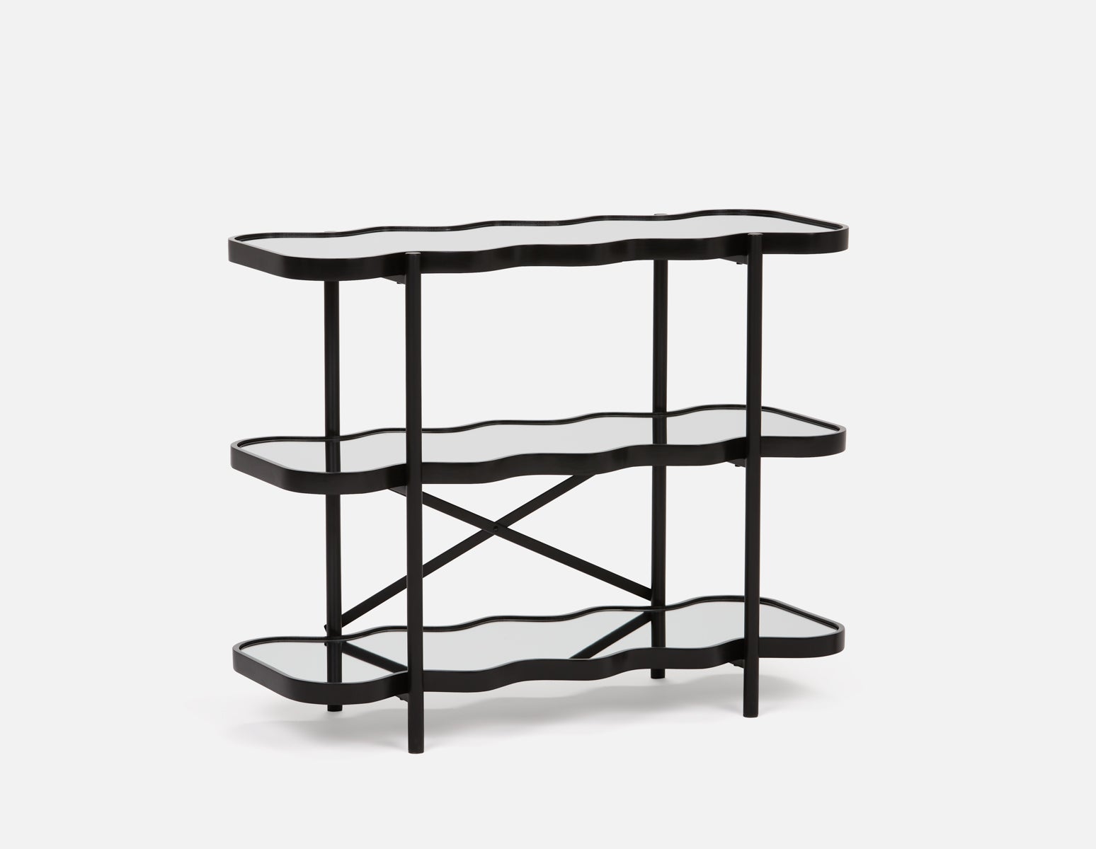 KAYRA 3-tier mirrored Shelves 100 cm undefined