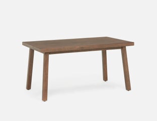 THESSALIA - rustic farmhouse distressed solid mango wood dining table 150 cm - Brown