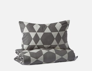 CAMREN - ensemble housse de couette 3 pièces, très grand lit - Gris