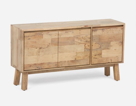 THESSALIA - buffet en bois de manguier massif vieilli - Naturel