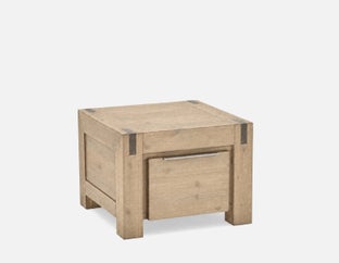 BREMEN - modern farmhouse acacia wood end table - Brown