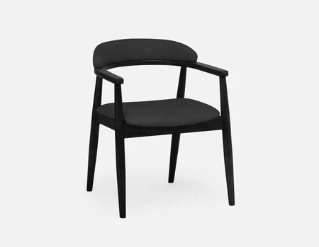 JOSY - chaise de salle à manger du milieu du siècle - Noir