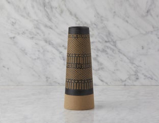 BASIL - vase en céramique 30 cm - Noir