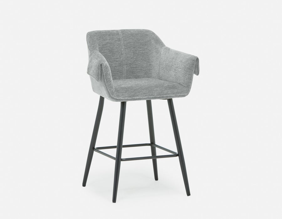 RALPH mid-century upholstered counter stool 66cm undefined