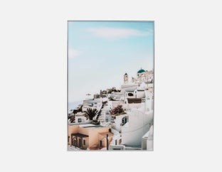 SANTORINI III - giclée encadrée 80 cm x 120 cm - Multi
