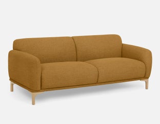 BRUX - mid-century modern 3-seater sofa - Dijon