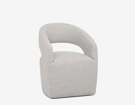 TIVOLI - chaise de salle à manger à roulettes moderne contemporaine - Gris