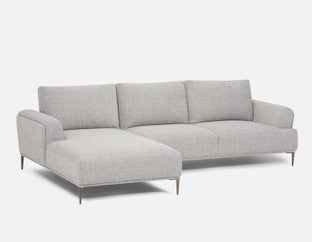 VICTOR - canapé d'angle côté gauche contemporain - Gris