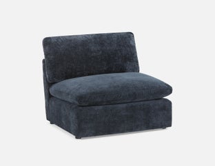 CHABLIS - modular armless sofa customize to fit your space - Blue