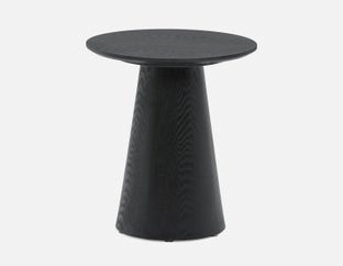SORENO - table d'appoint ronde contemporaine minimaliste 45 cm - Noir