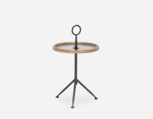 ELLIE - table d'appoint ronde moderne du milieu du siècle 43cm - Noir