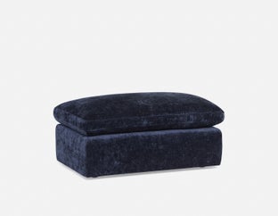 CHABLIS - pouf luxueux 44" x 22" - Bleu