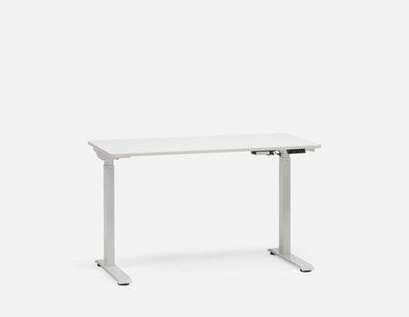 LEVER - bureau électrique à moteur unique 2 niveaux 120 cm (top inclus) - Blanc