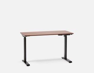 LEVER - 2-stage single motor electric desk 120 cm (top included) - Walnut