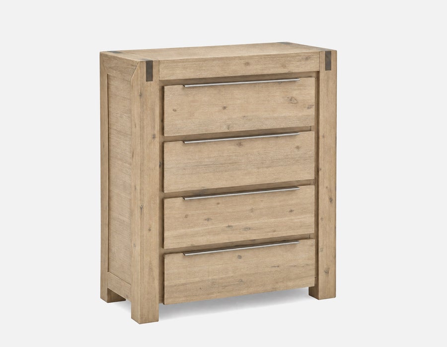 BREMEN commode à 4 tiroirs en bois d'acacia campagnard moderne undefined