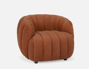 ALDI - modern retro accent chair - Rust