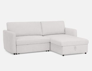 JANICE - Canapé-lit interchangeable moderne avec rangement - Beige