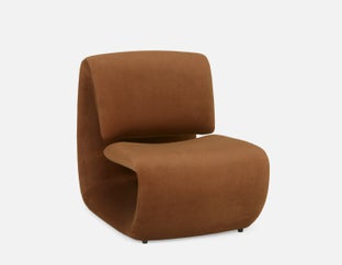 MONACO - modern retro accent chair - Rust