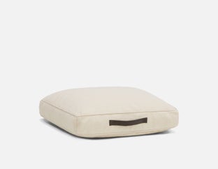 GONDA - coussin de sol en coton épais 24" x 24" - Naturel