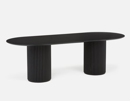 RHODES - table de salle à manger ovale 240cm - Noir