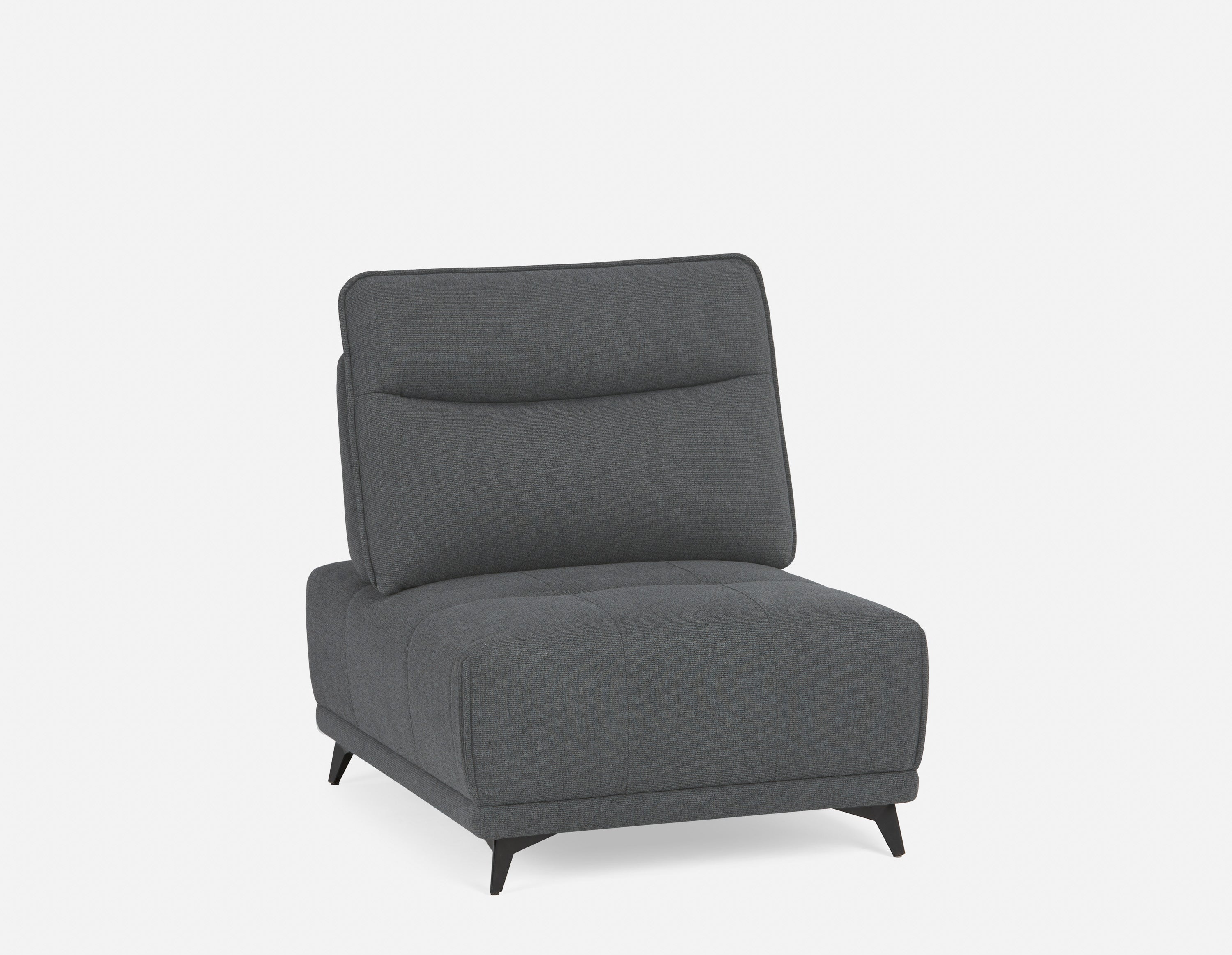 SIMON - accent chair with adjustable backrest - Grey