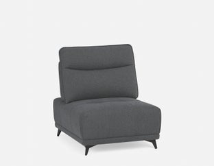 SIMON - accent chair with adjustable backrest - Grey