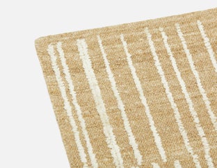 RHEA - tapis artisanal en laine 6'x9' - Beige