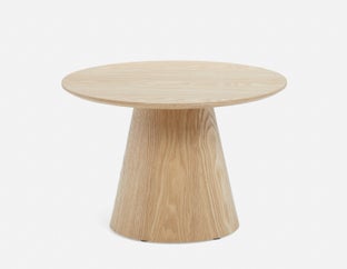 SORENO - table d'appoint ronde contemporaine minimaliste 60 cm - Naturel