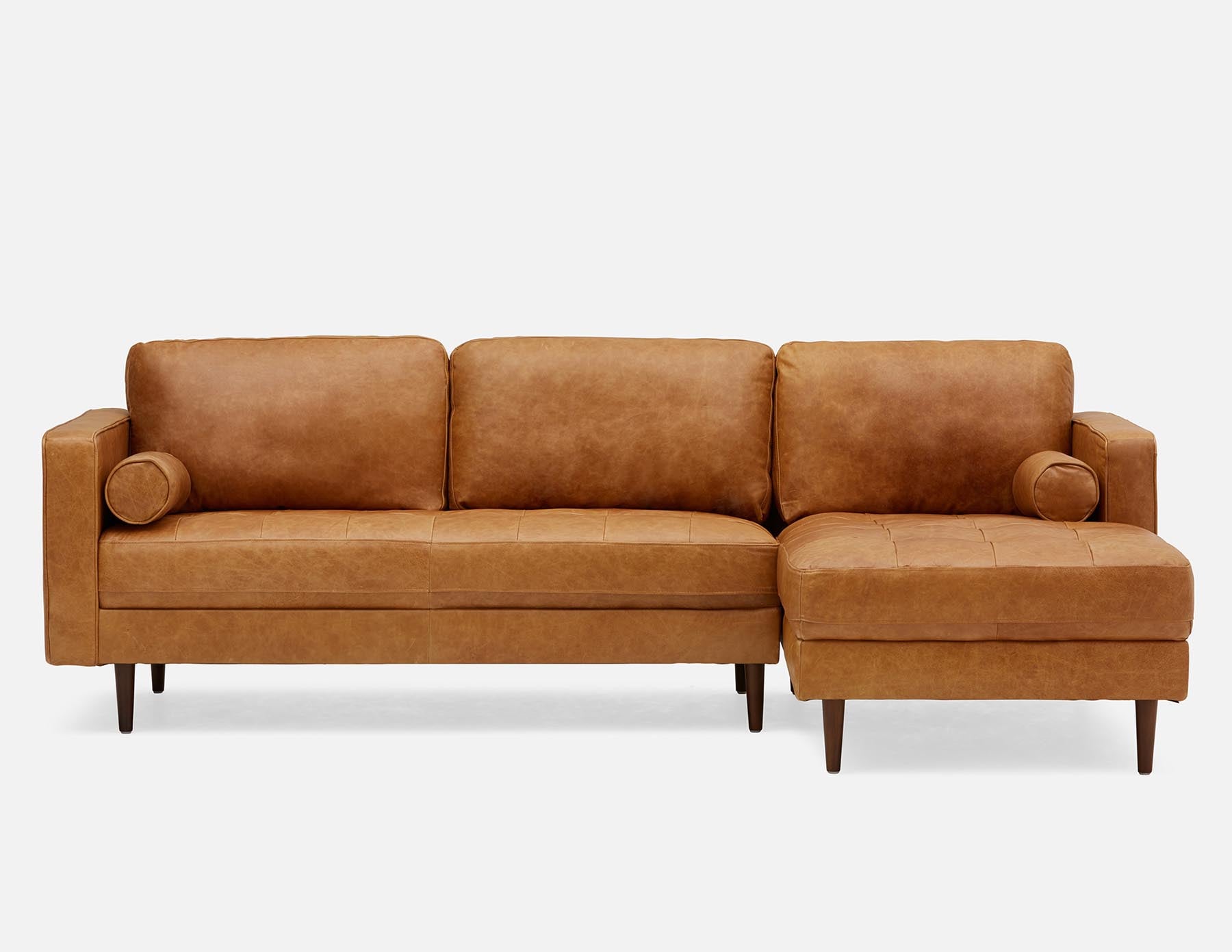 KINSEY canapé d'angle 100 % cuir, côté droit moderne du milieu du siècle undefined