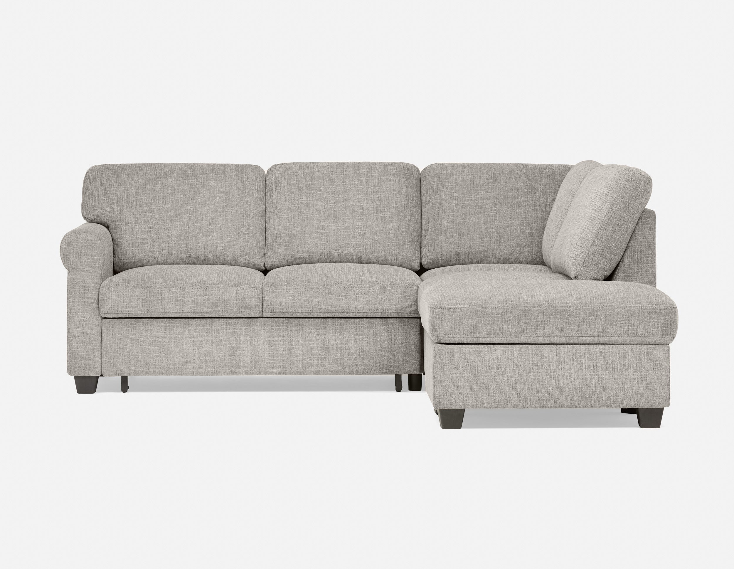 DELPHINE traditional right-facing sectional sofa-bed with storage undefined