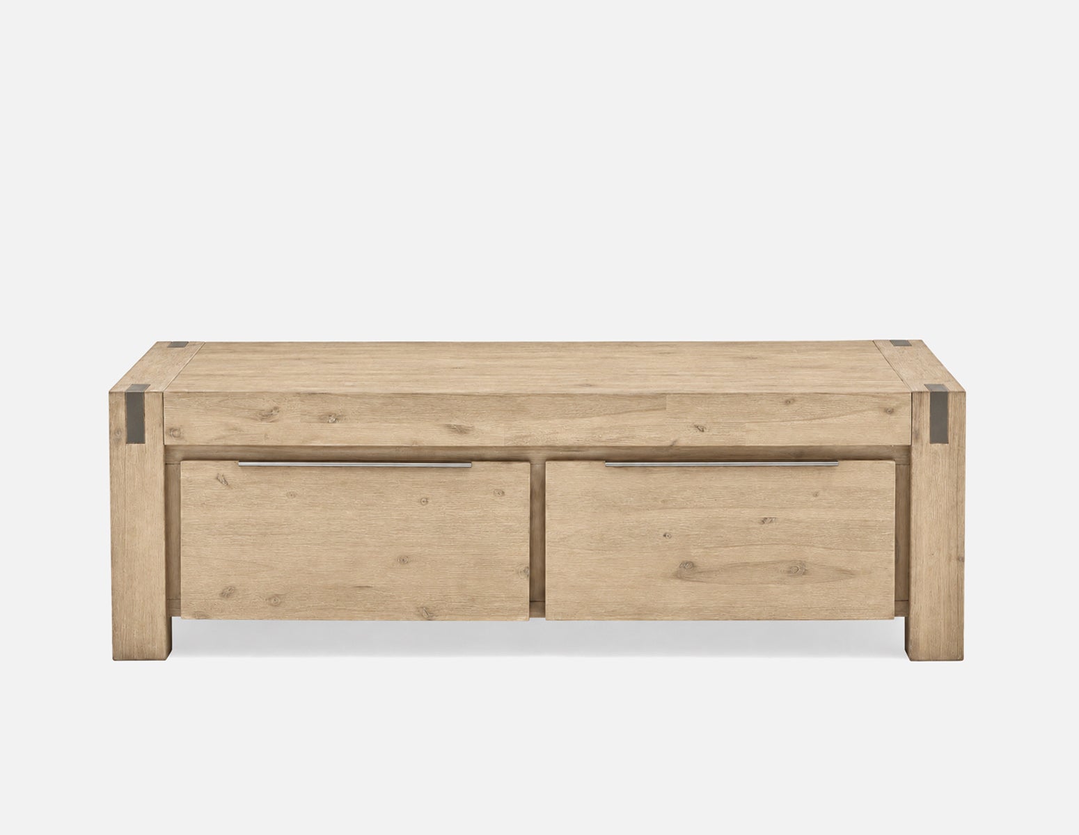 BREMEN table basse en bois d'acacia avec tiroirs campagnard moderne undefined