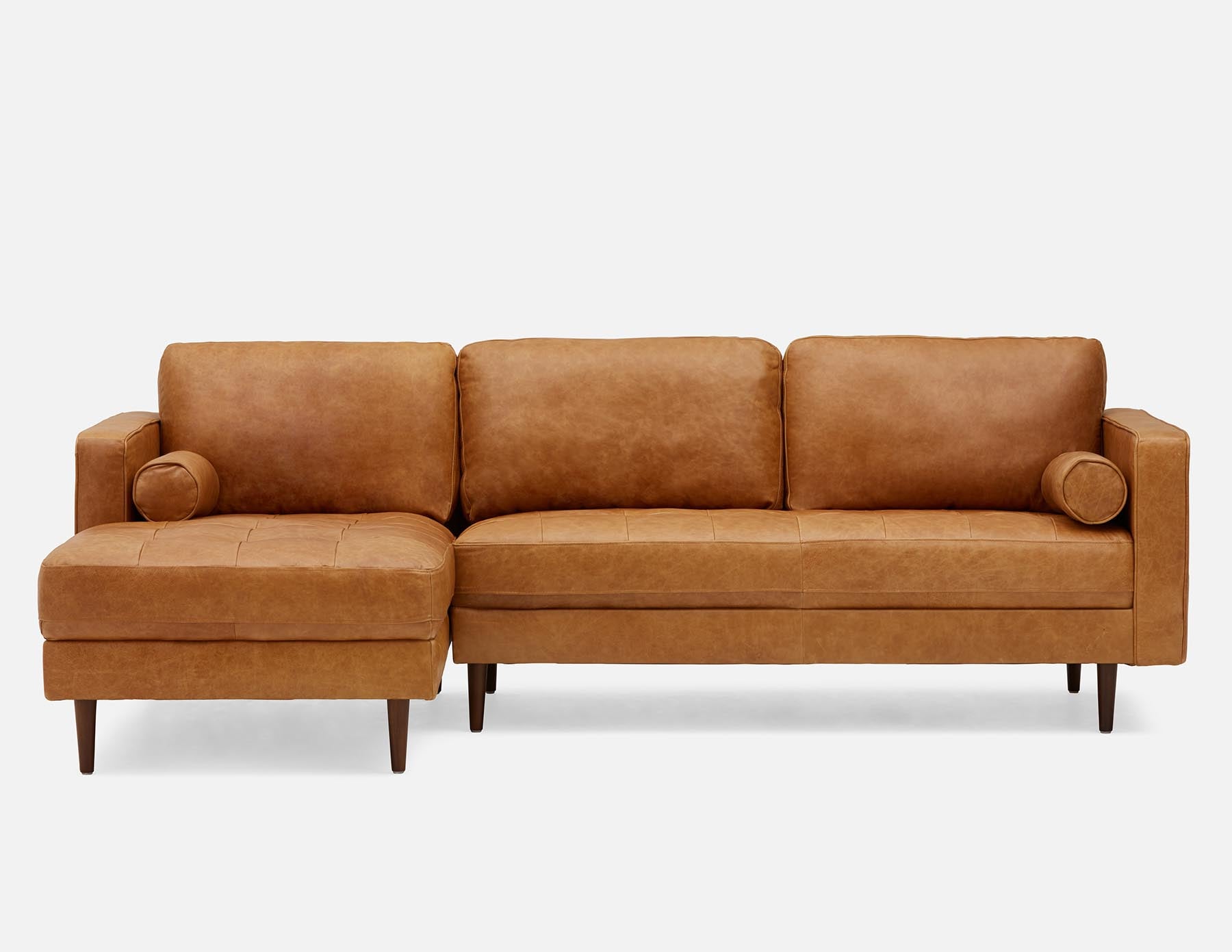 KINSEY canapé d'angle 100 % cuir, côté gauche moderne du milieu du siècle undefined