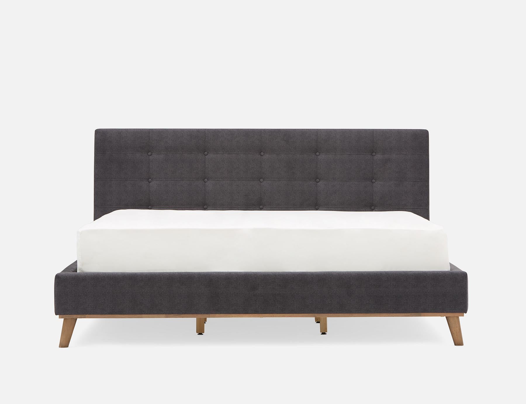 CARME mid-century modern tufted upholstered king size bed undefined