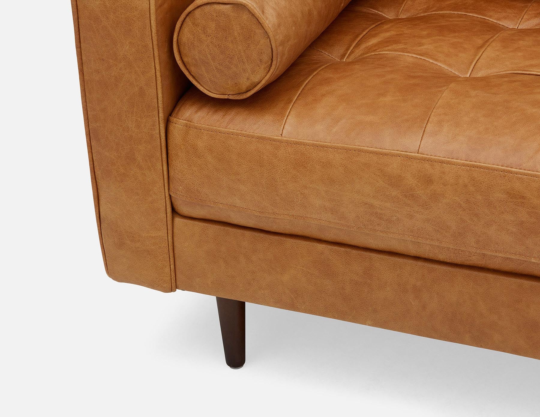 KINSEY canapé d'angle 100 % cuir, côté droit moderne du milieu du siècle undefined