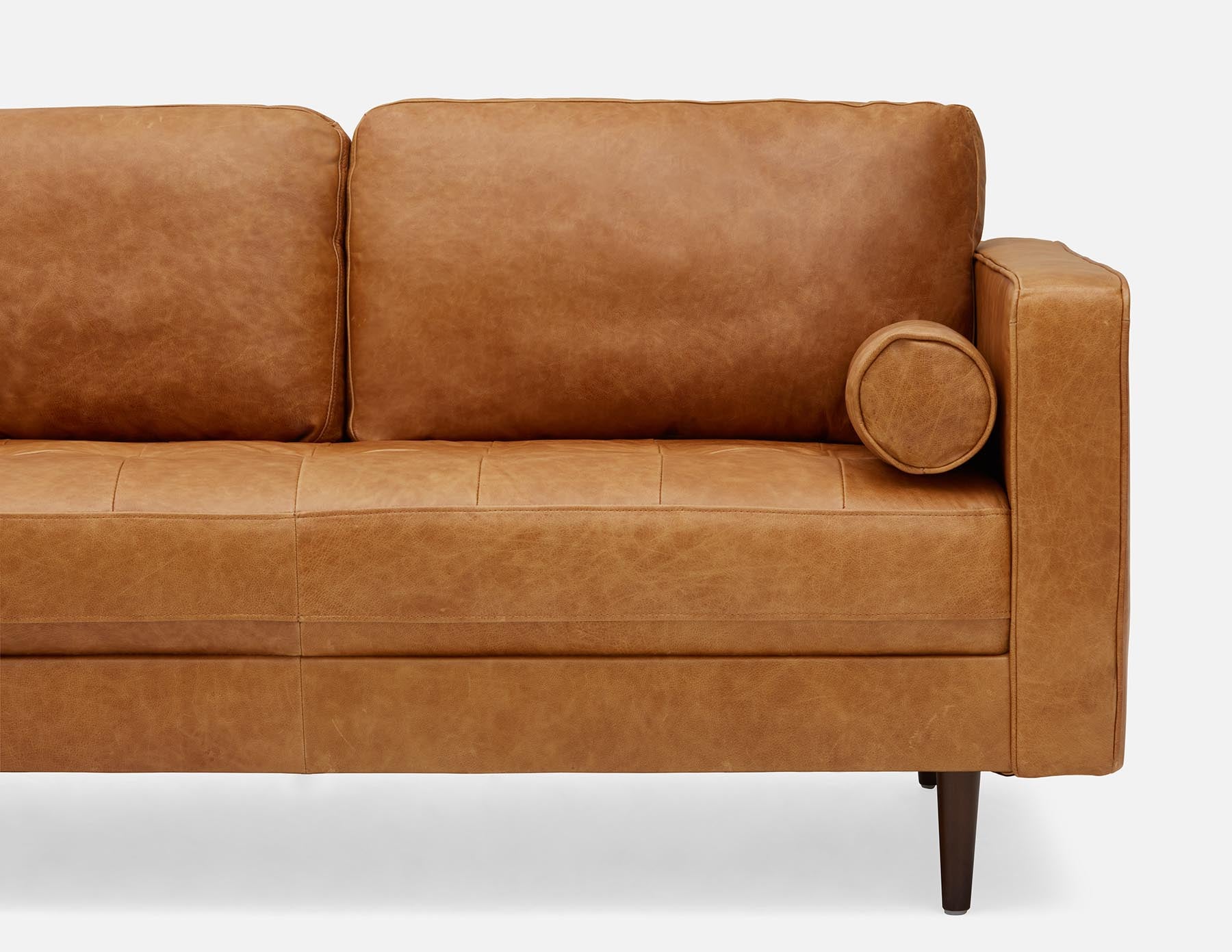 KINSEY canapé d'angle 100 % cuir, côté gauche moderne du milieu du siècle undefined