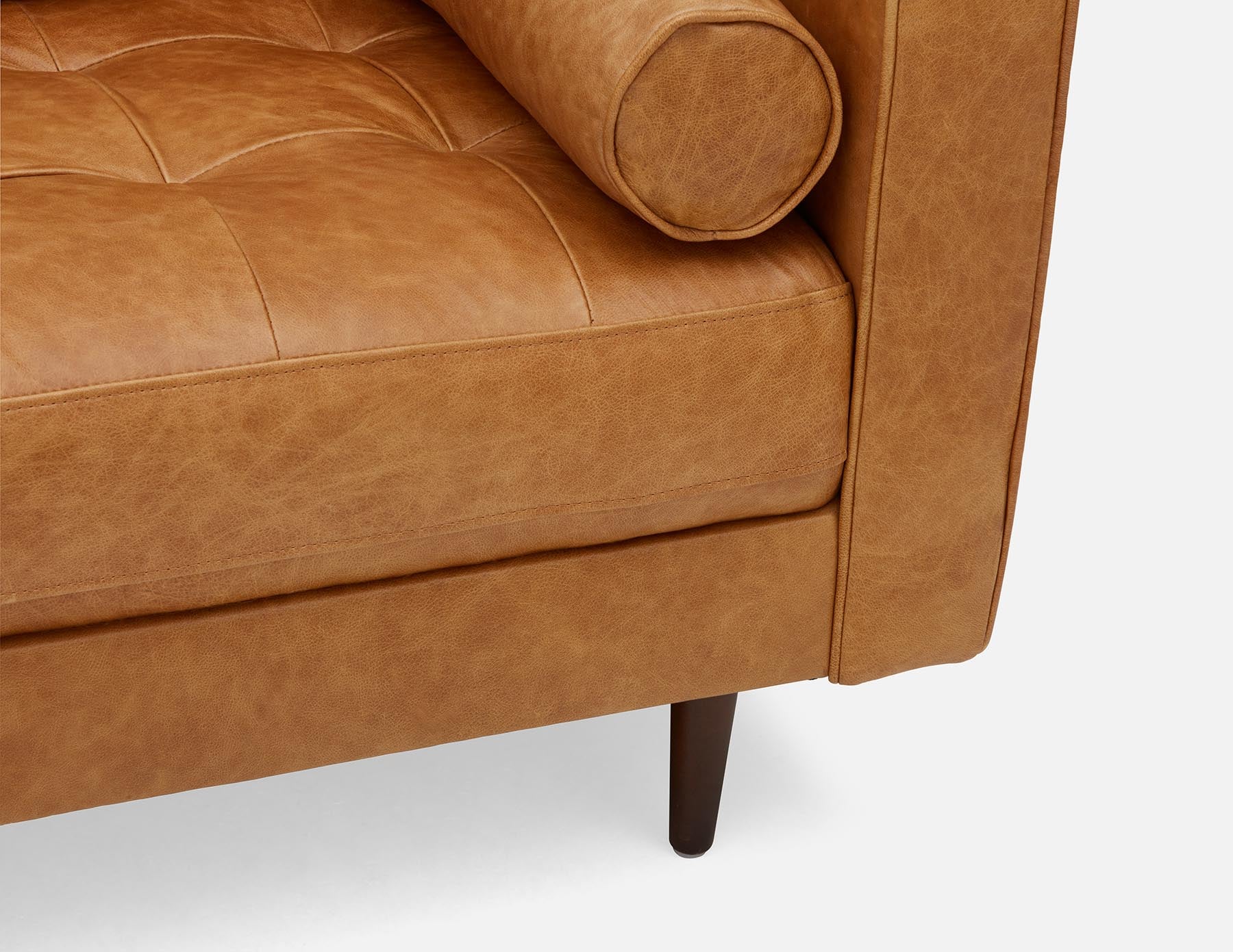 KINSEY canapé d'angle 100 % cuir, côté gauche moderne du milieu du siècle undefined
