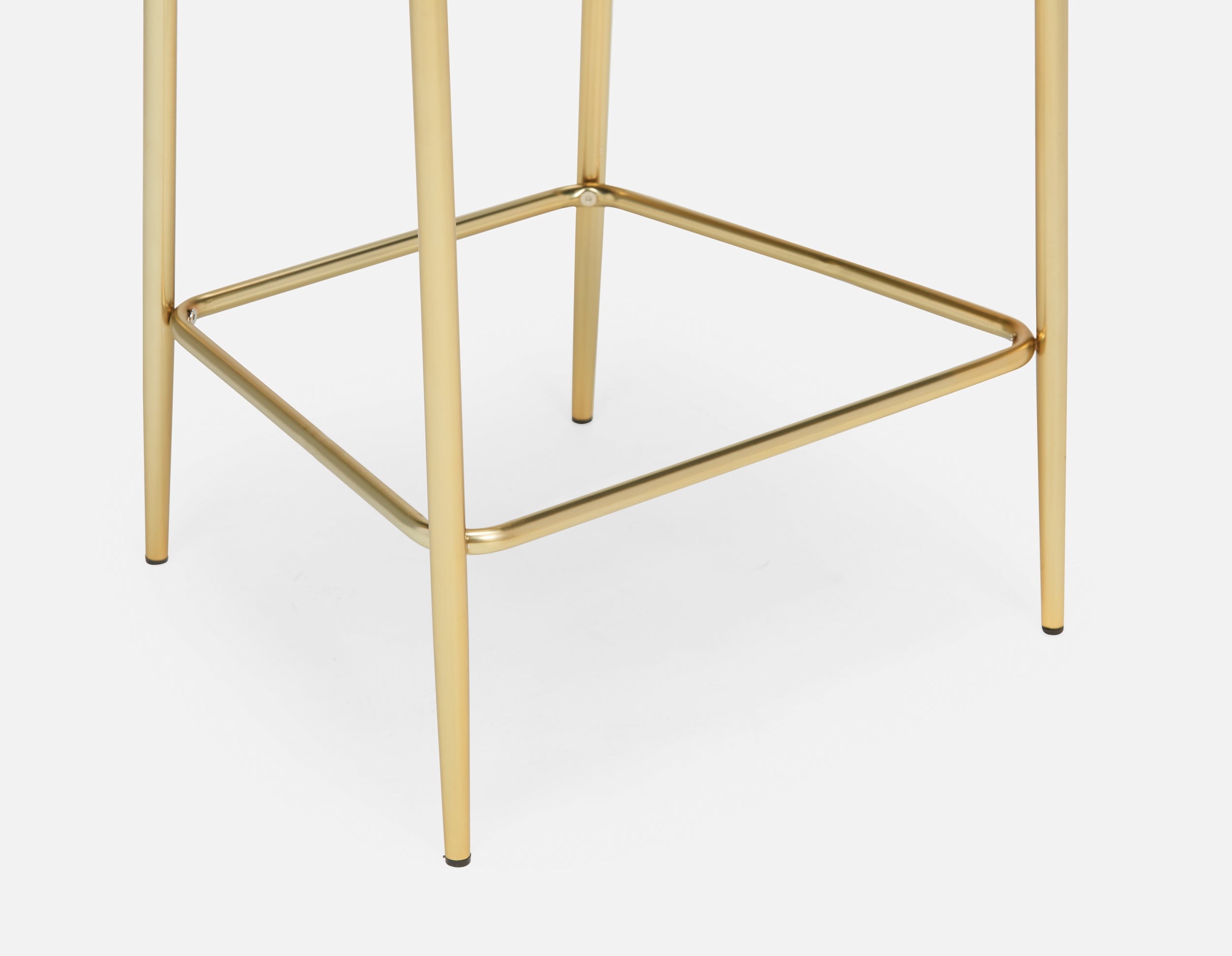 TAURO velvet stool, gold plated frame, seat height 66cm undefined
