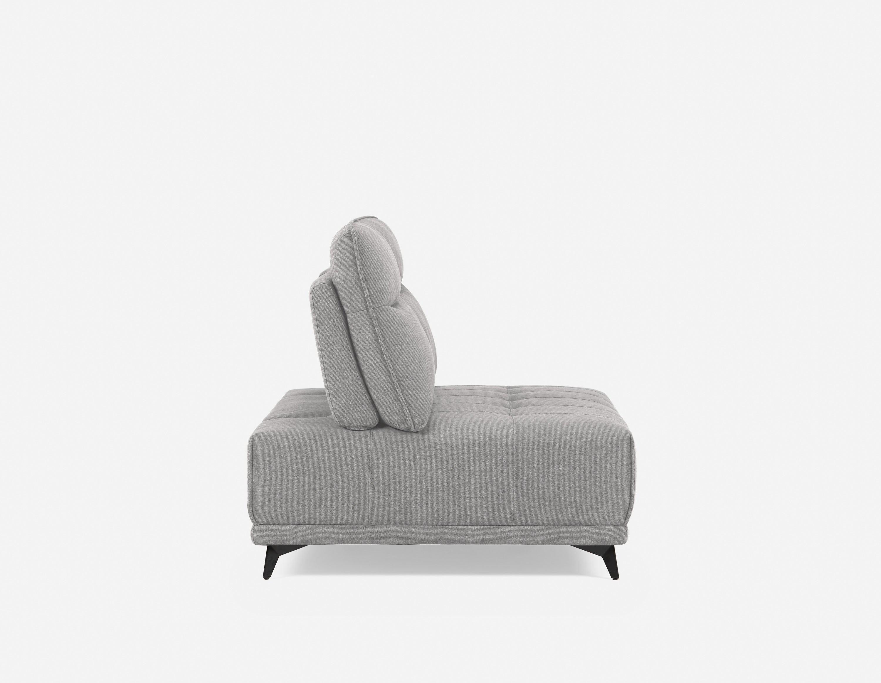 SIMON modern contemporary armless loveseat with adjustable backrest undefined