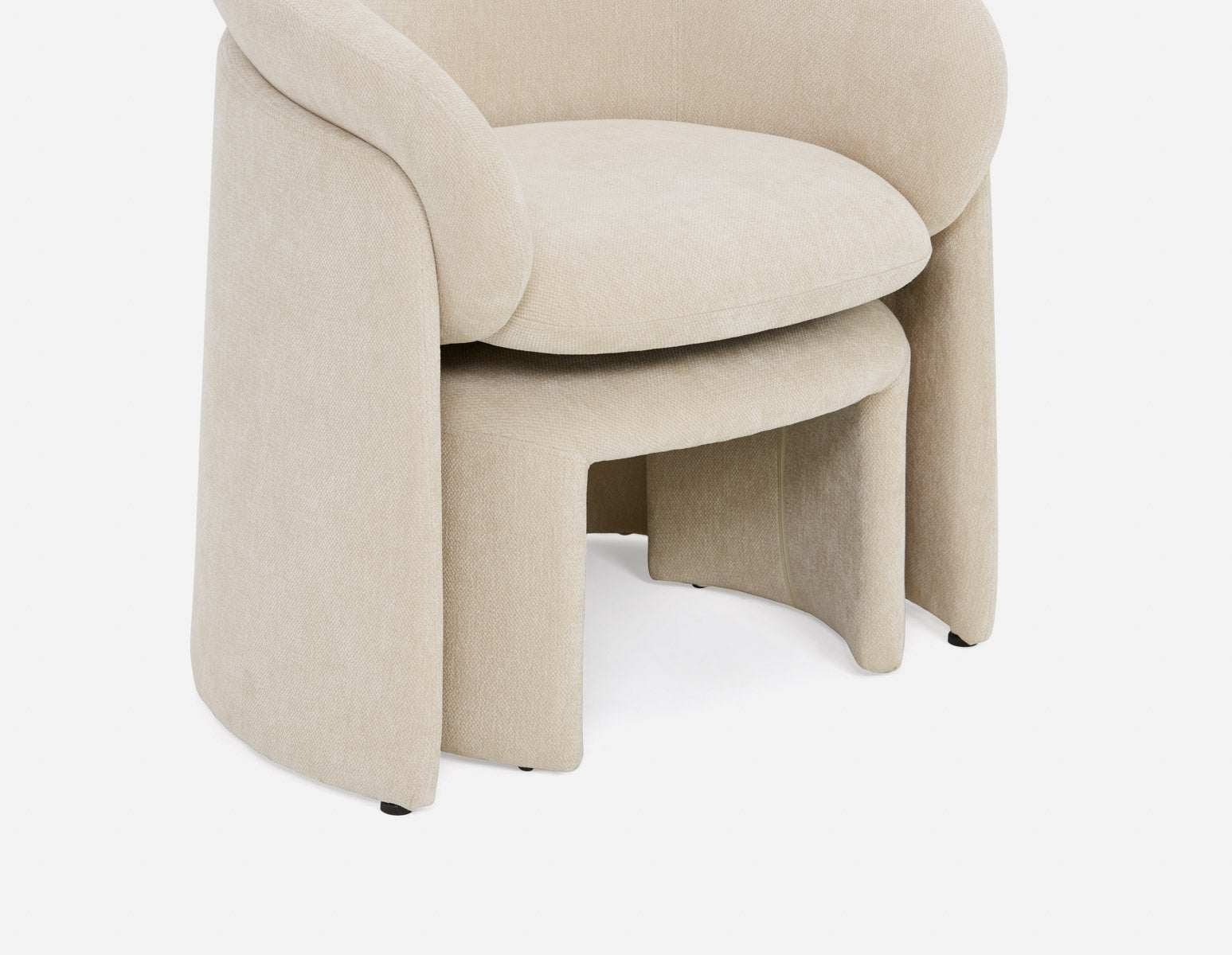 HANCHA modern accent chair with ottoman undefined
