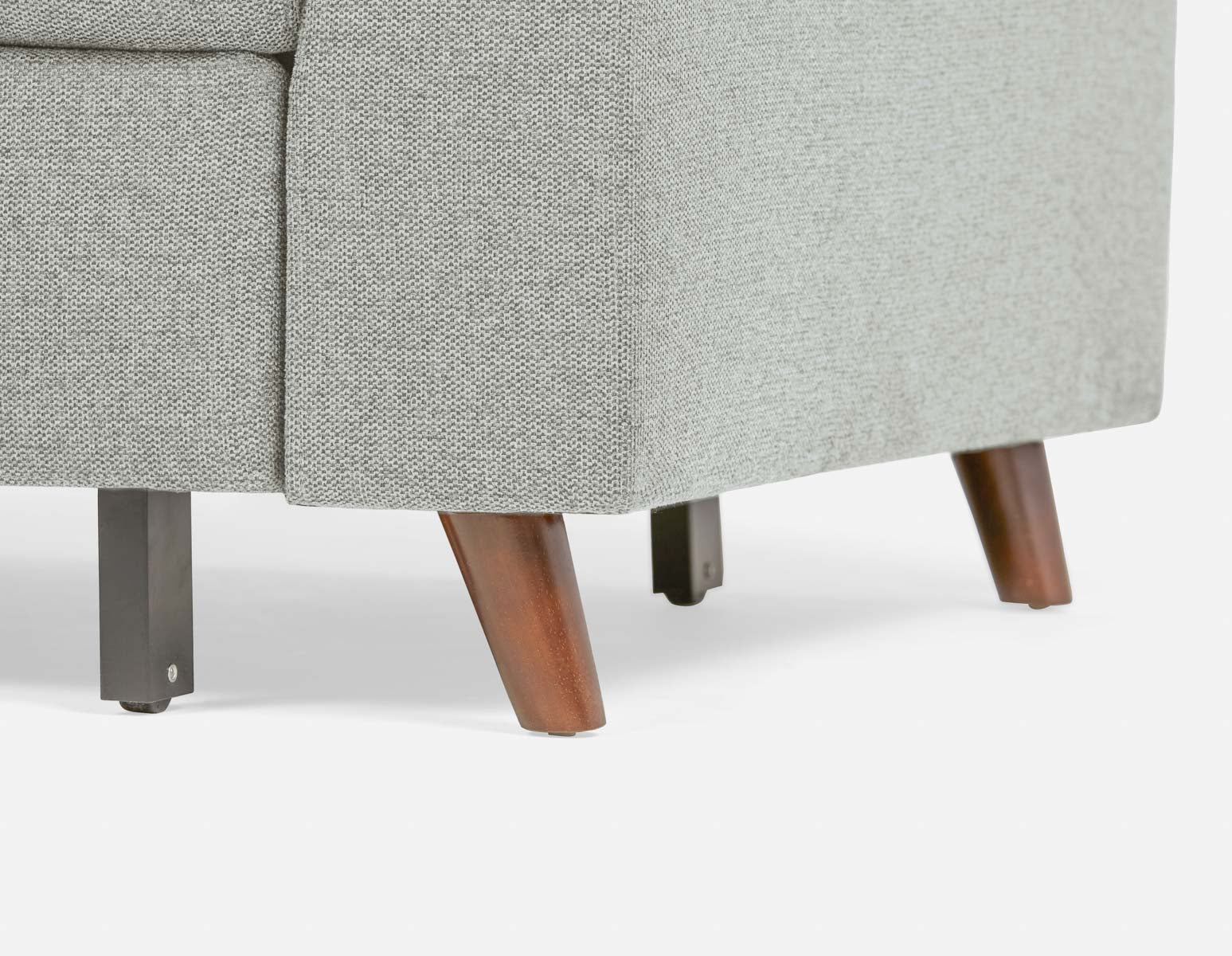 RENEE mid-century modern left-facing sectional sofa-bed with storage undefined