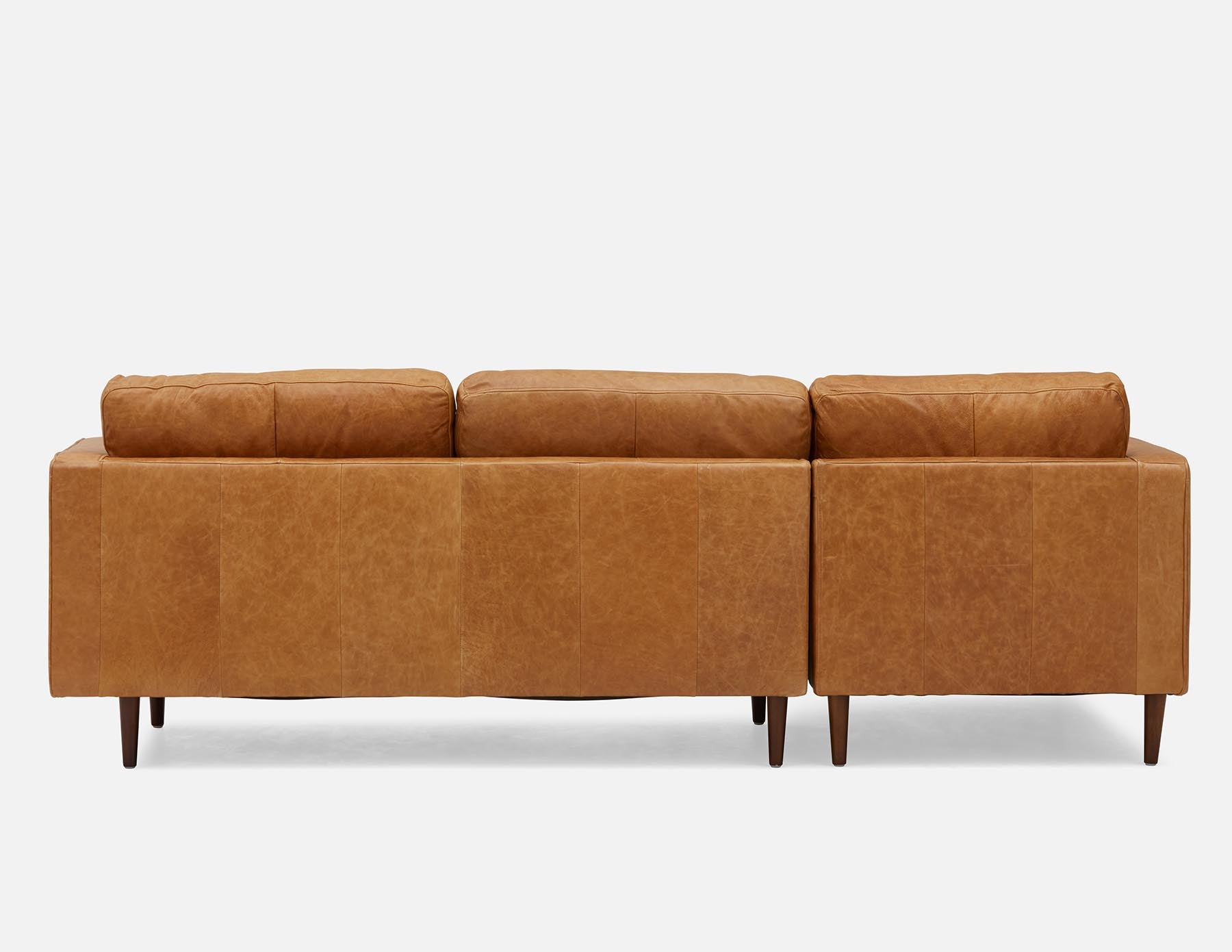 KINSEY canapé d'angle 100 % cuir, côté gauche moderne du milieu du siècle undefined