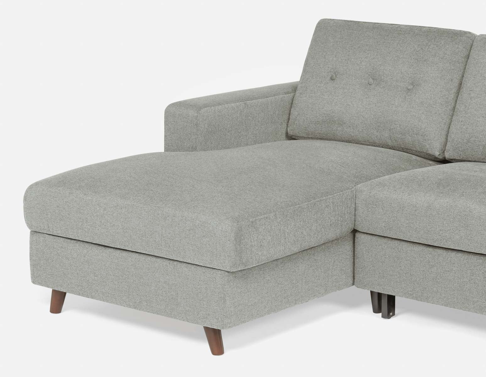 RENEE mid-century modern left-facing sectional sofa-bed with storage undefined