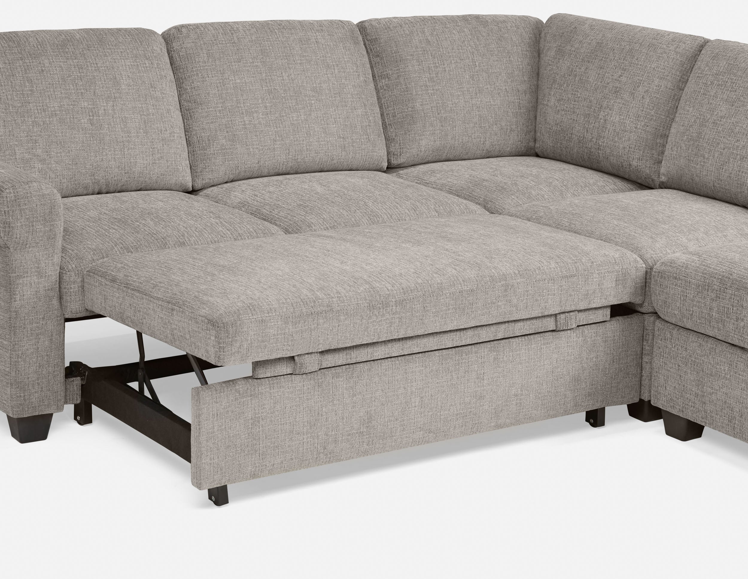 DELPHINE traditional right-facing sectional sofa-bed with storage undefined