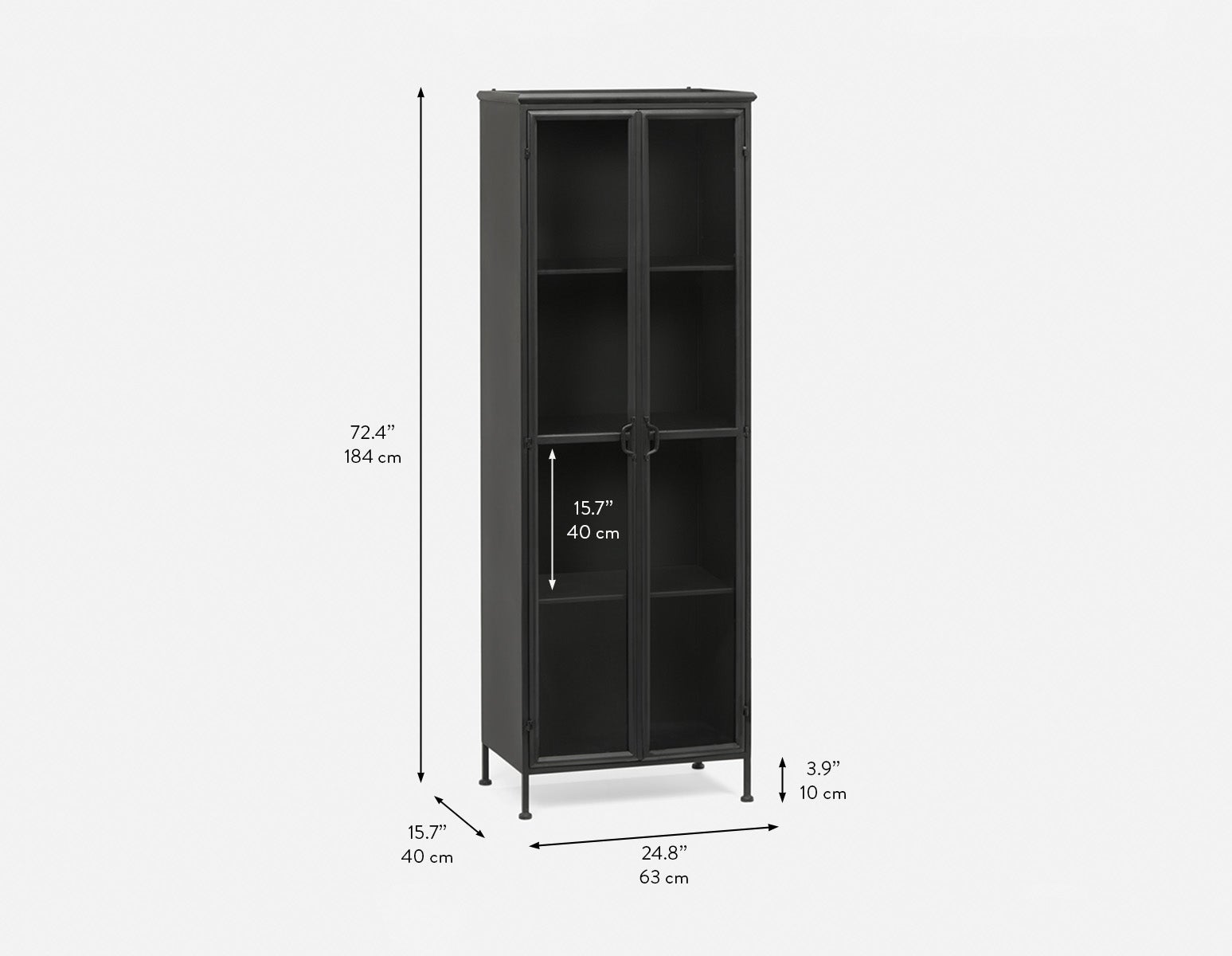 TETRA armoire industrielle vintage en fer 184 cm undefined