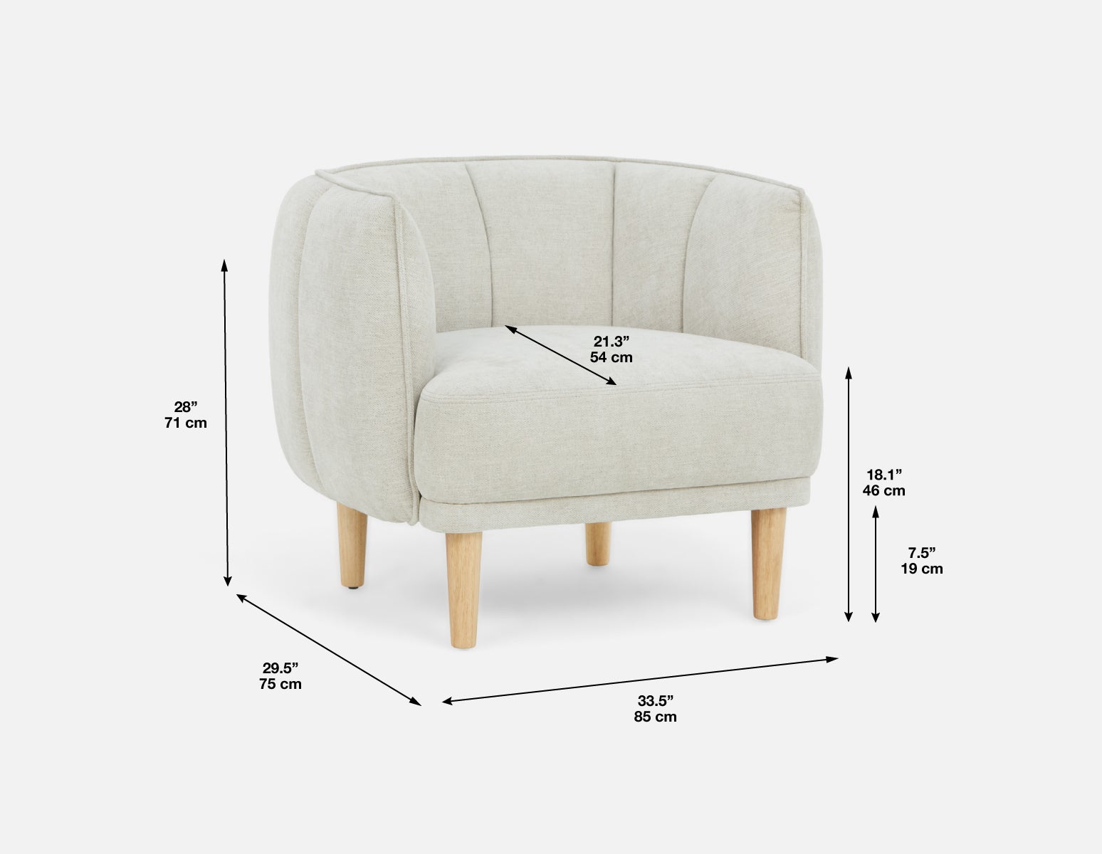 MARBELLA fauteuil moderne du milieu du siècle undefined