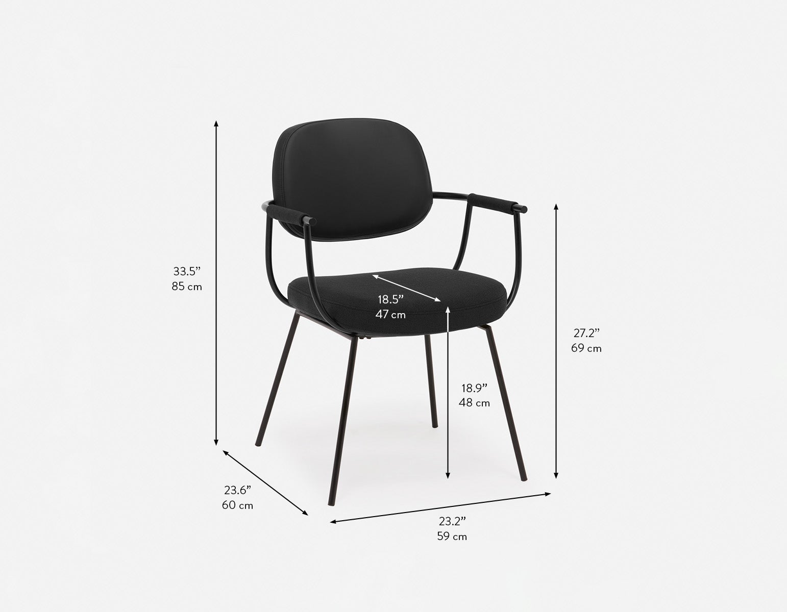 ZAG modern contemporary dining armchair undefined