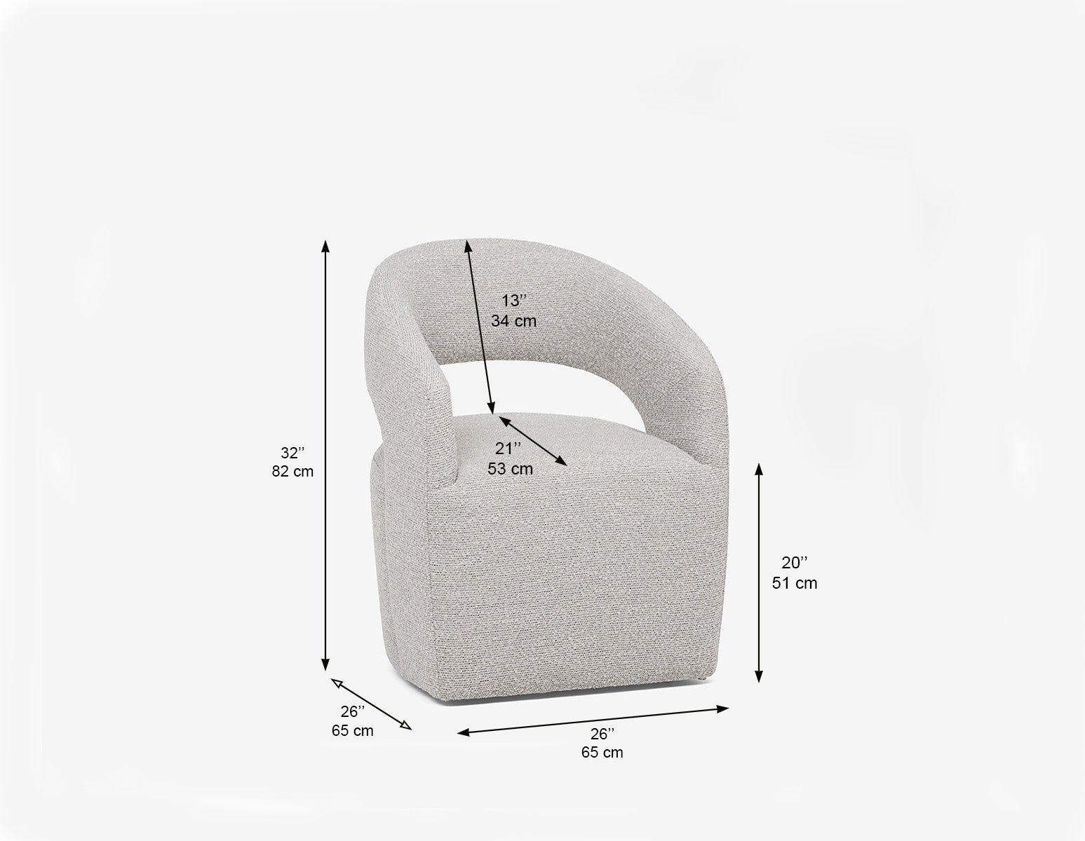 TIVOLI modern contemporary dining chair on casters undefined
